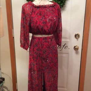 Speechless Women's 2 Piece Floral Maxi Skirt Sz M